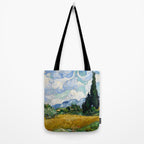 Wheat Field with Cypresses Tote Bag Gallery Image 2