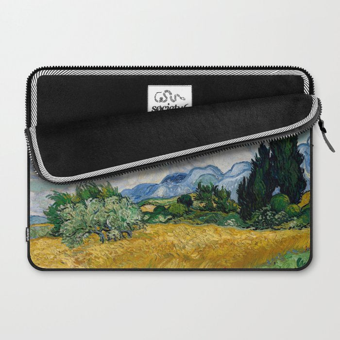 Wheat Field with Cypresses Laptop Sleeve Gallery Image 2