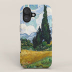 Wheat Field with Cypresses iPhone Case Gallery Image 1