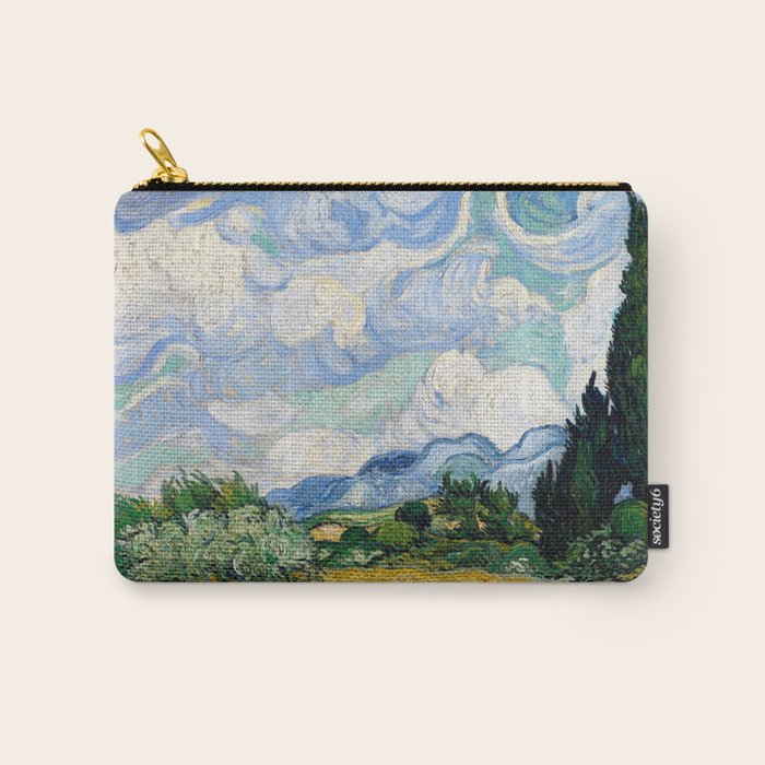Wheat Field with Cypresses Carry All Pouch Gallery Image 1