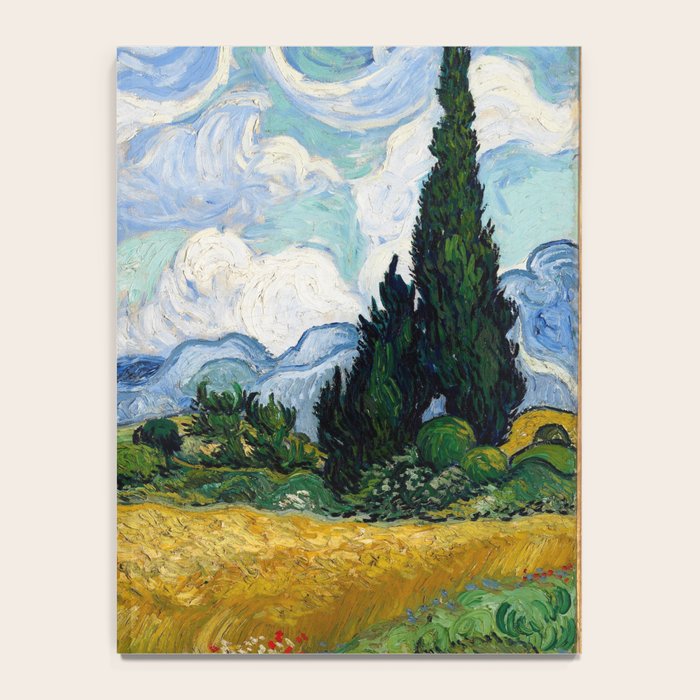 Wheat Field with Cypresses Notebook Gallery Image 4