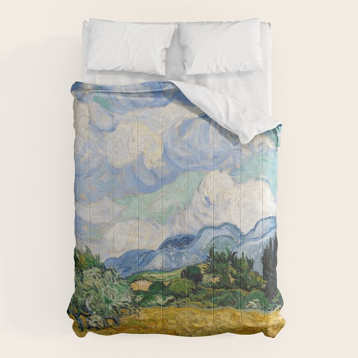 Wheat Field with Cypresses Comforter Gallery Image 1