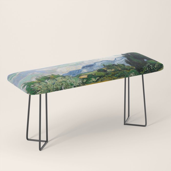 Wheat Field with Cypresses Bench Gallery Image 1
