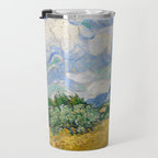 Wheat Field with Cypresses Travel Mug Gallery Image 3