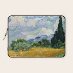 Wheat Field with Cypresses Laptop Sleeve Gallery Image 1