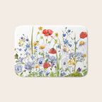 Scandinavian Colorful Midsummer Wildflowers Meadow  Bath Mat Gallery Image 1