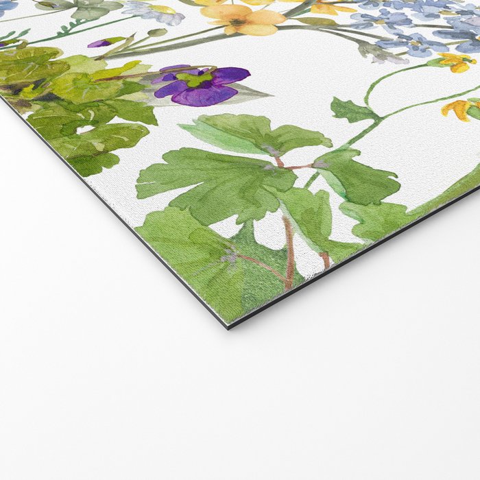 Scandinavian Colorful Midsummer Wildflowers Meadow  Welcome Mat Gallery Image 2