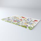 Scandinavian Colorful Midsummer Wildflowers Meadow  Rug Gallery Image 3