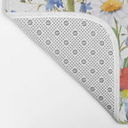 Scandinavian Colorful Midsummer Wildflowers Meadow  Bath Mat Gallery Image 2