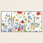 Scandinavian Colorful Midsummer Wildflowers Meadow  Desk Mat Gallery Image 3
