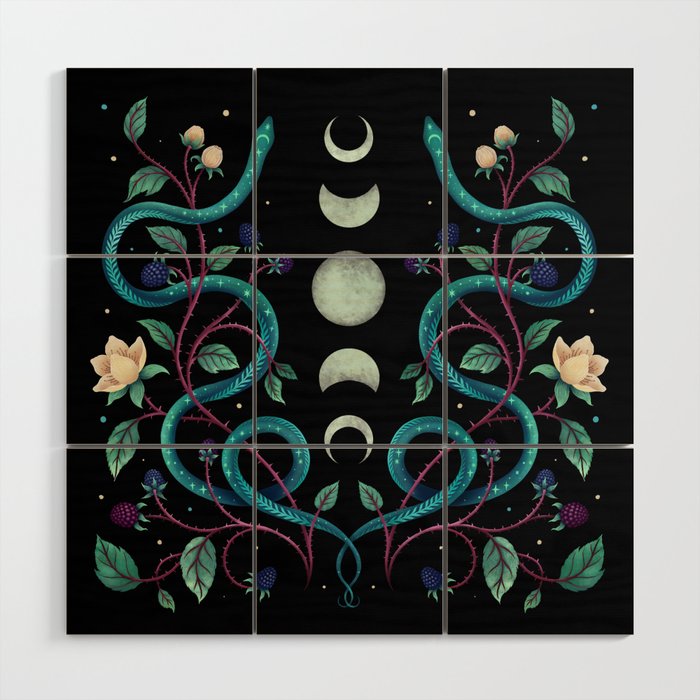 Serpent Moon Wood Wall Art Gallery Image 1