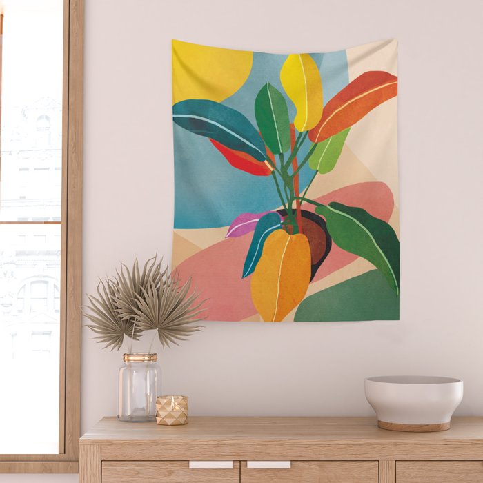 Colorful Branching Out 38 Wall Tapestry Gallery Image 2