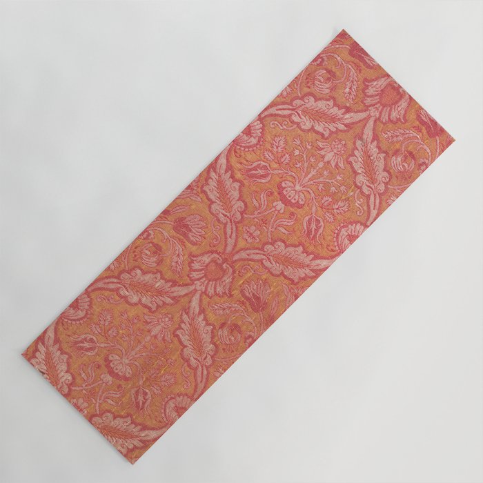 Vintage Pink Floral Yoga Mat Gallery Image 1