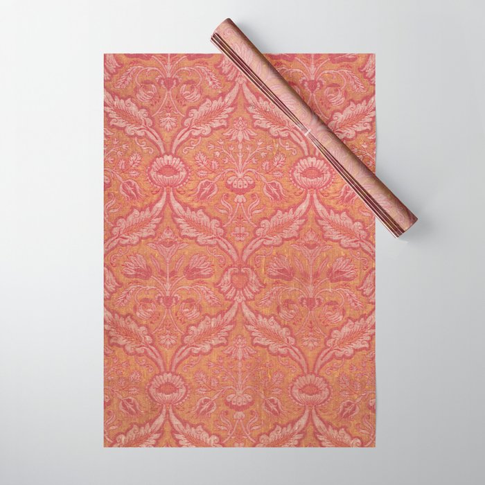 Vintage Pink Floral Wrapping Paper Gallery Image 1