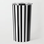 Classic Stripes XLI - Black and White Travel Mug Gallery Image 1