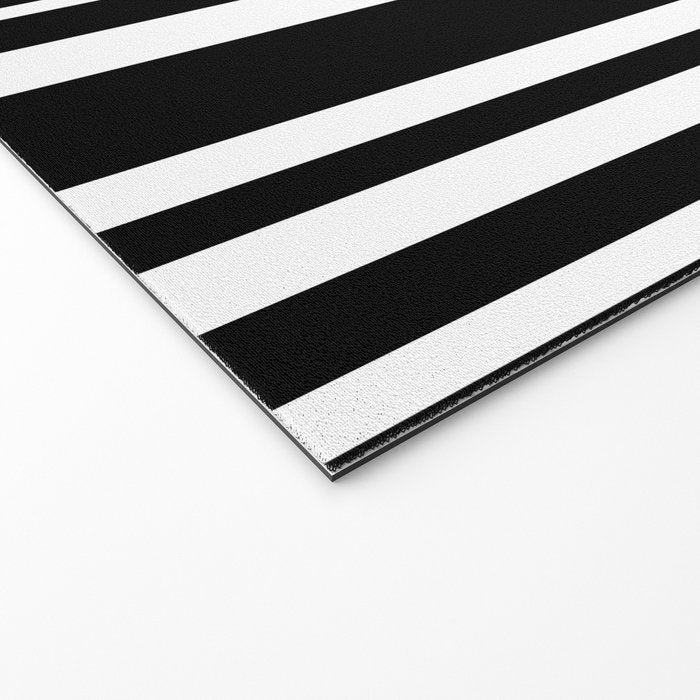 Classic Stripes XLI - Black and White Welcome Mat Gallery Image 2