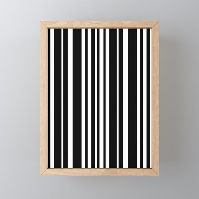 Classic Stripes XLI - Black and White Mini Art Print Gallery Image 1