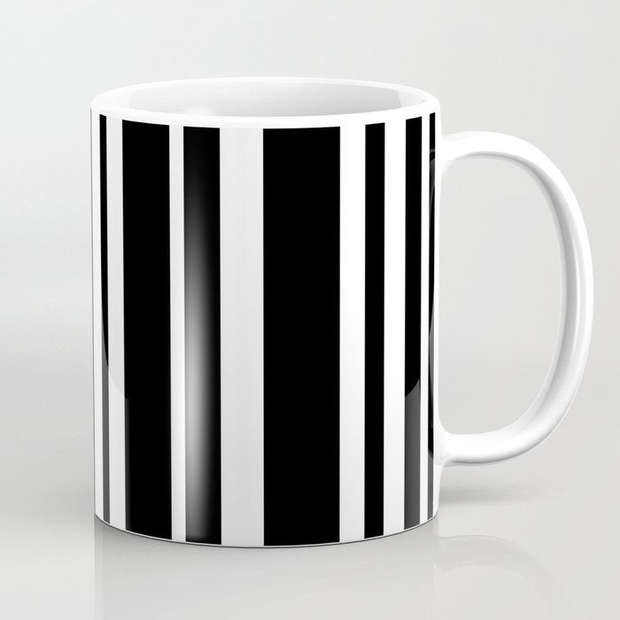 Classic Stripes XLI - Black and White Coffee Mug Gallery Image 1