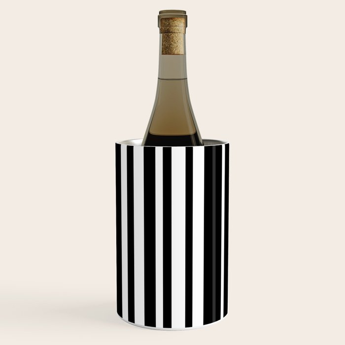 Classic Stripes XLI - Black and White Wine Chiller Gallery Image 1