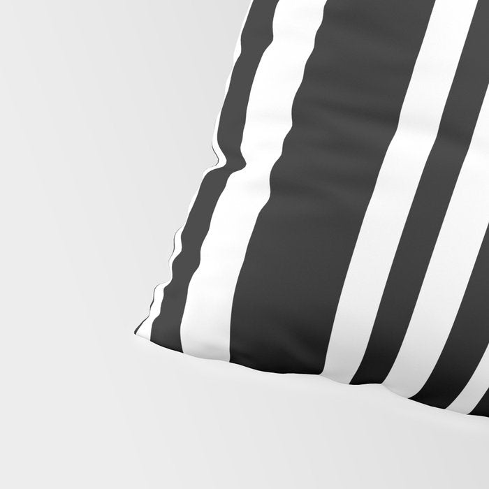 Classic Stripes XLI - Black and White Pillow Sham Gallery Image 4