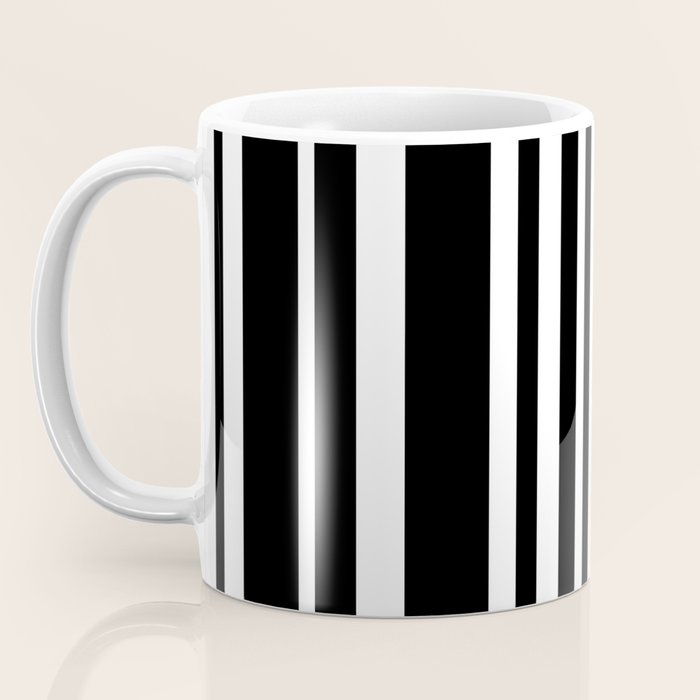 Classic Stripes XLI - Black and White Coffee Mug Gallery Image 3