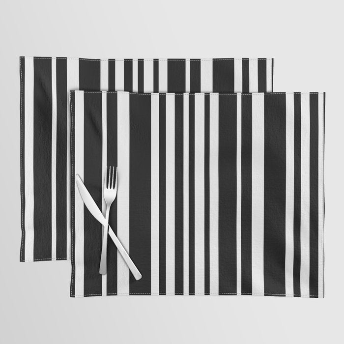 Classic Stripes XLI - Black and White Placemat Gallery Image 1