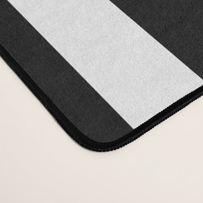 Classic Stripes XLI - Black and White Desk Mat Gallery Image 4