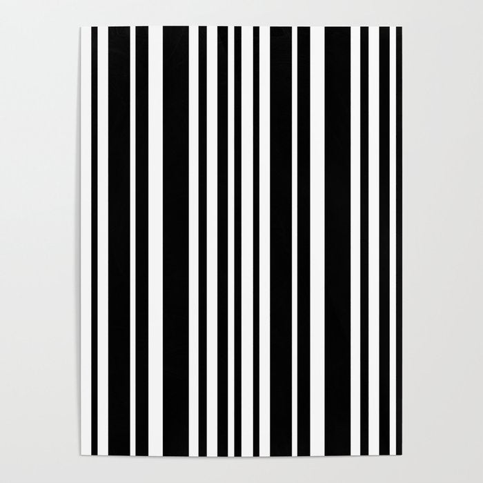 Classic Stripes XLI - Black and White Poster Gallery Image 1