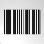 Classic Stripes XLI - Black and White Welcome Mat Gallery Image 1