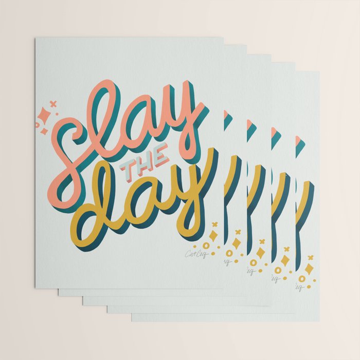 Slay the Day - Marigold & Blush Wrapping Paper Gallery Image 3