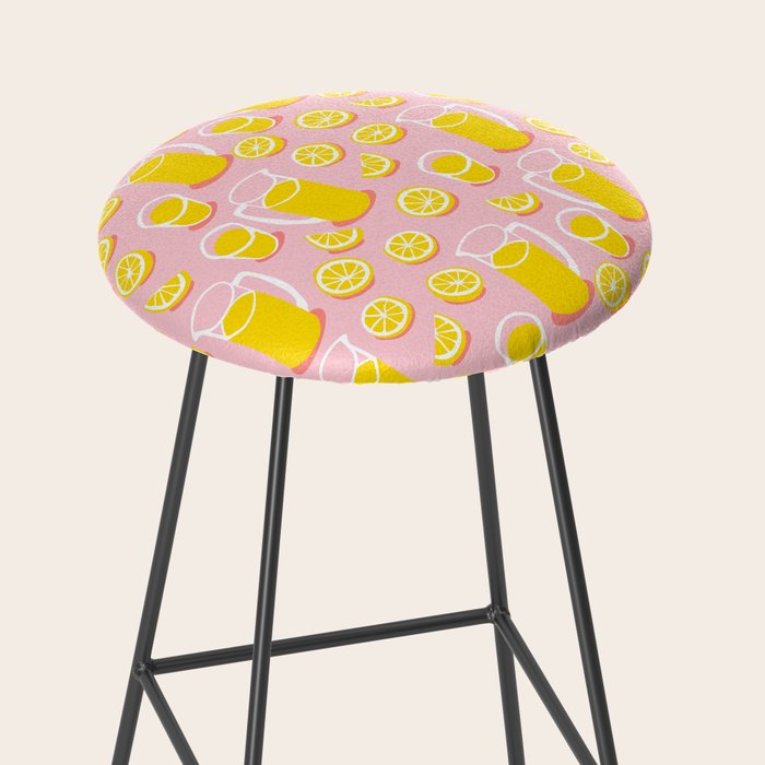 Fresh lemonade fruit drink cartoon pattern Stool Gallery Image 2