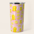 Fresh lemonade fruit drink cartoon pattern Travel Mug Gallery Image 1