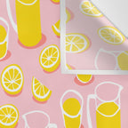 Fresh lemonade fruit drink cartoon pattern Wall Tapestry Gallery Image 3
