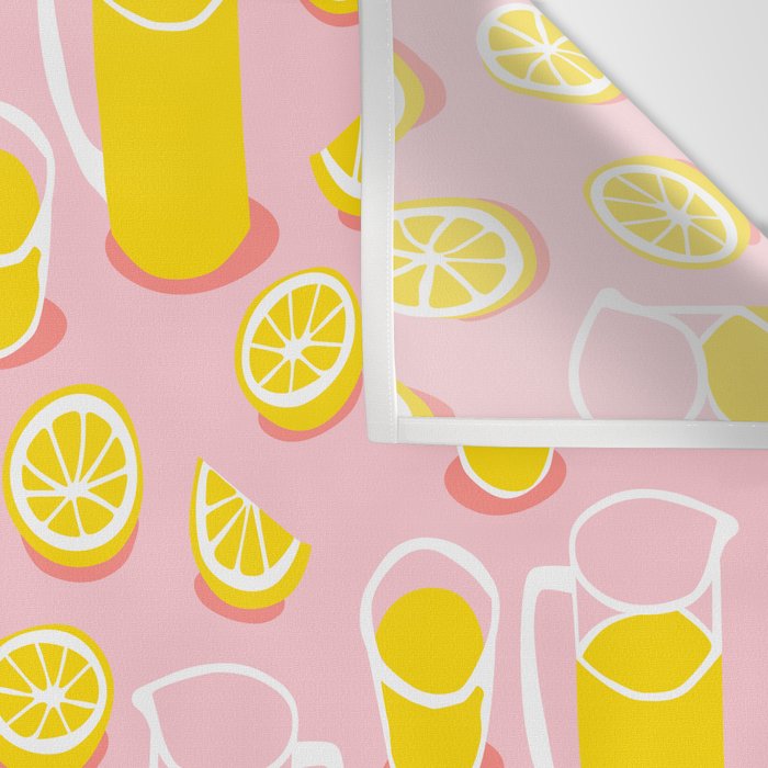 Fresh lemonade fruit drink cartoon pattern Wall Tapestry Gallery Image 3