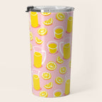 Fresh lemonade fruit drink cartoon pattern Travel Mug Gallery Image 3