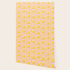 Fresh lemonade fruit drink cartoon pattern Wallpaper Gallery Image 2