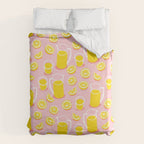 Fresh lemonade fruit drink cartoon pattern Duvet Cover Gallery Image 6