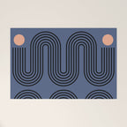 Abstraction_NEW_SUN_BLUE_LINE_POP_ART_Minimalism_0222A Welcome Mat Gallery Image 1