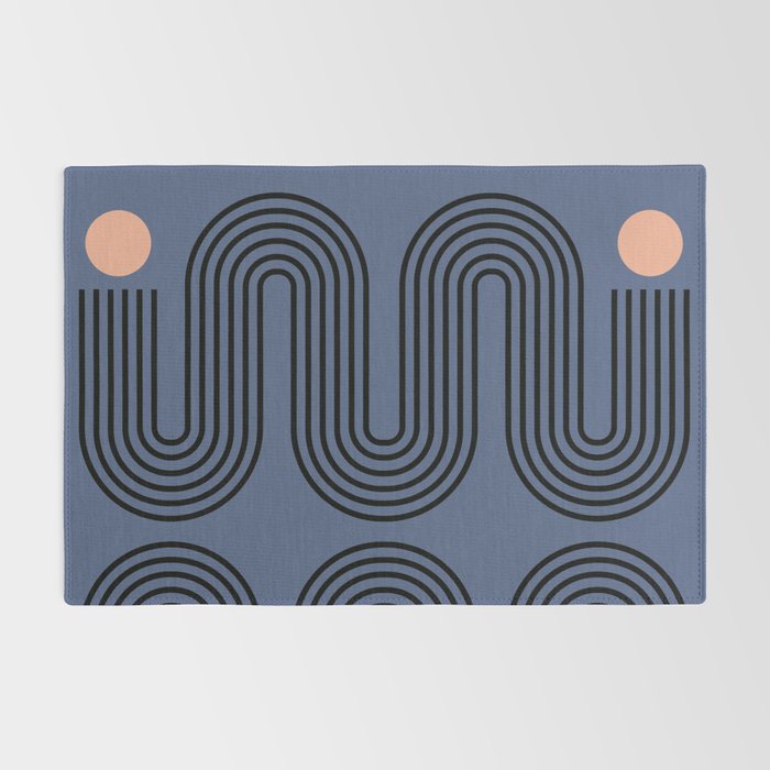 Abstraction_NEW_SUN_BLUE_LINE_POP_ART_Minimalism_0222A Rug Gallery Image 2
