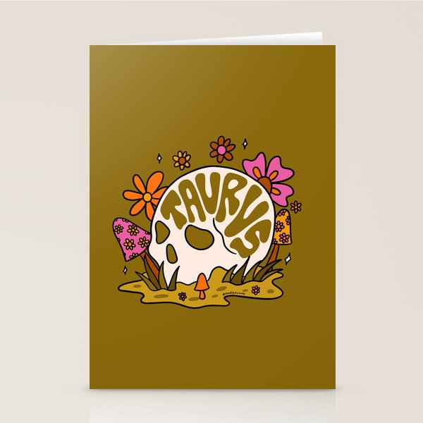 Taurus Skull Stationery Card Gallery Image 2