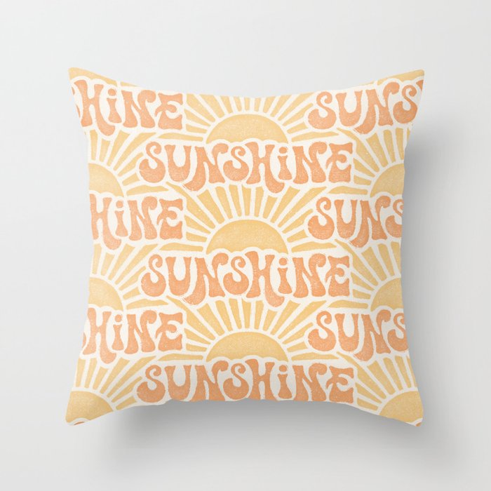 Sunshine - gold and copper Throw Pillow Gallery Image 6