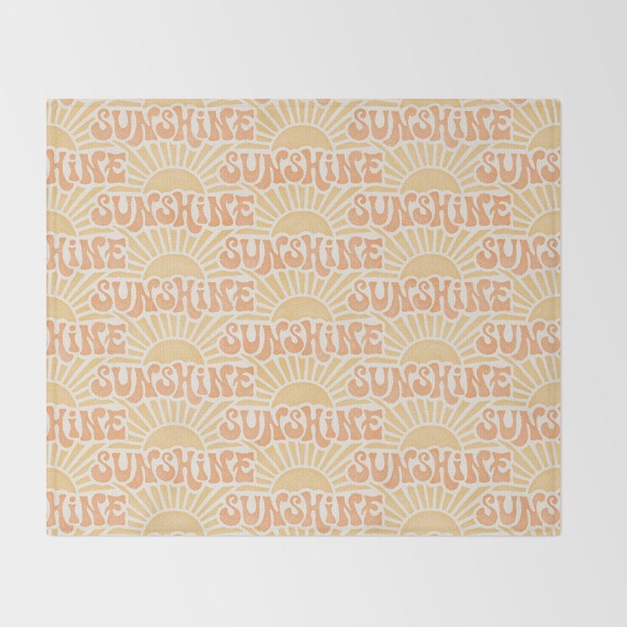 Sunshine - gold and copper Throw Blanket Gallery Image 2