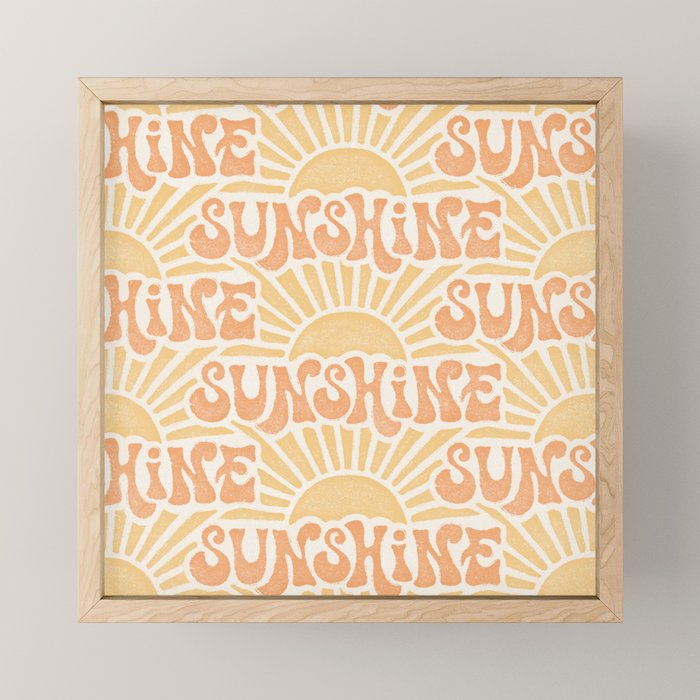 Sunshine - gold and copper Mini Art Print Gallery Image 1