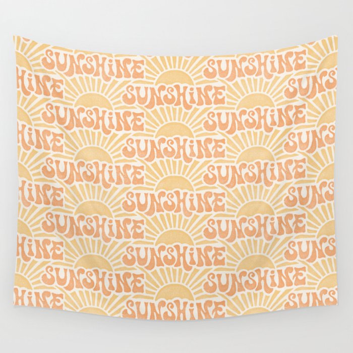 Sunshine - gold and copper Wall Tapestry Gallery Image 1