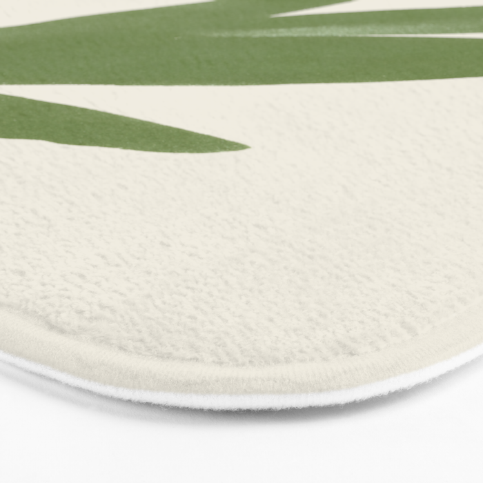 Abstract Painting Botanic 1 - Gold Green Bath Mat Gallery Image 3