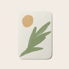 Abstract Painting Botanic 1 - Gold Green Bath Mat Gallery Image 1