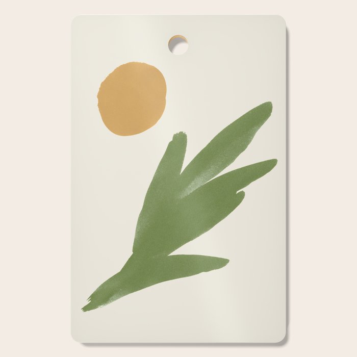 Abstract Painting Botanic 1 - Gold Green Cutting Board Gallery Image 1