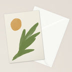 Abstract Painting Botanic 1 - Gold Green Stationery Card Gallery Image 2