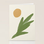 Abstract Painting Botanic 1 - Gold Green Stationery Card Gallery Image 2
