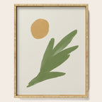Abstract Painting Botanic 1 - Gold Green Serving Tray Gallery Image 1